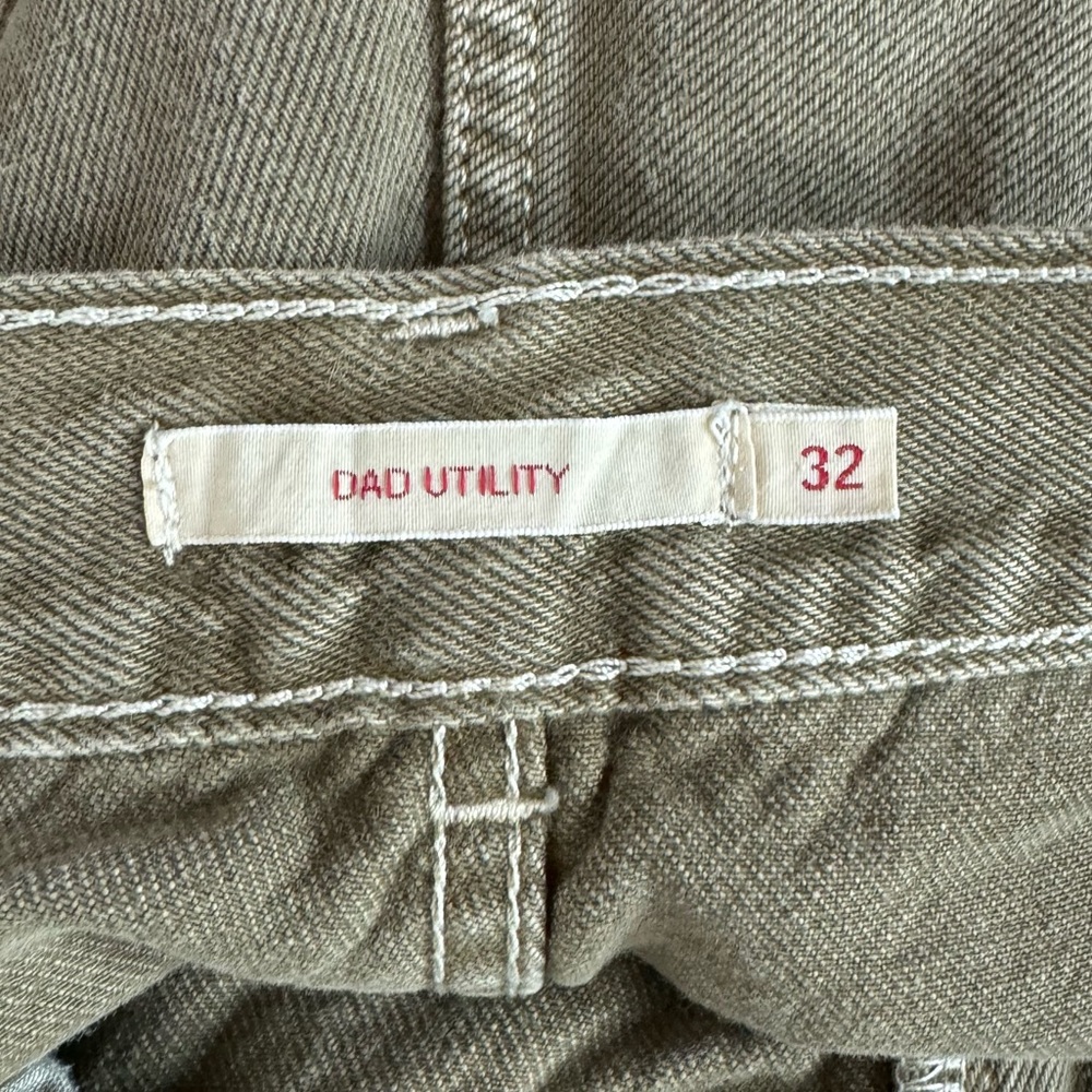 Levis Premium Jeans Denim Pants Dad Utility Cargo Carpenter Khaki Brown Cotton - Picture 11 of 11